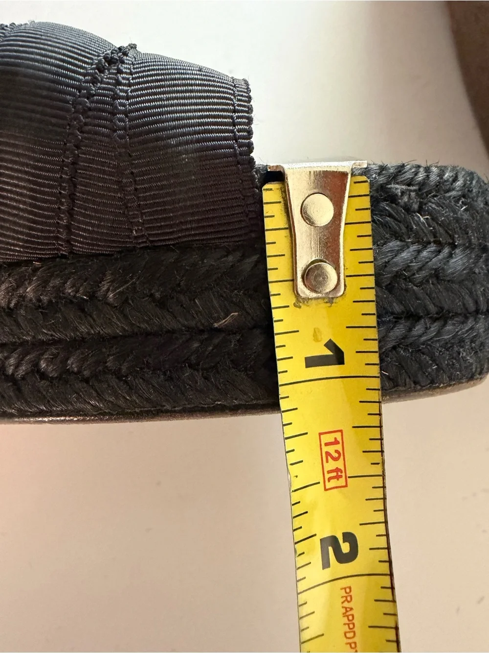 Christian Louboutin Black Woven Espadrille Wedge Sandals Fair condition